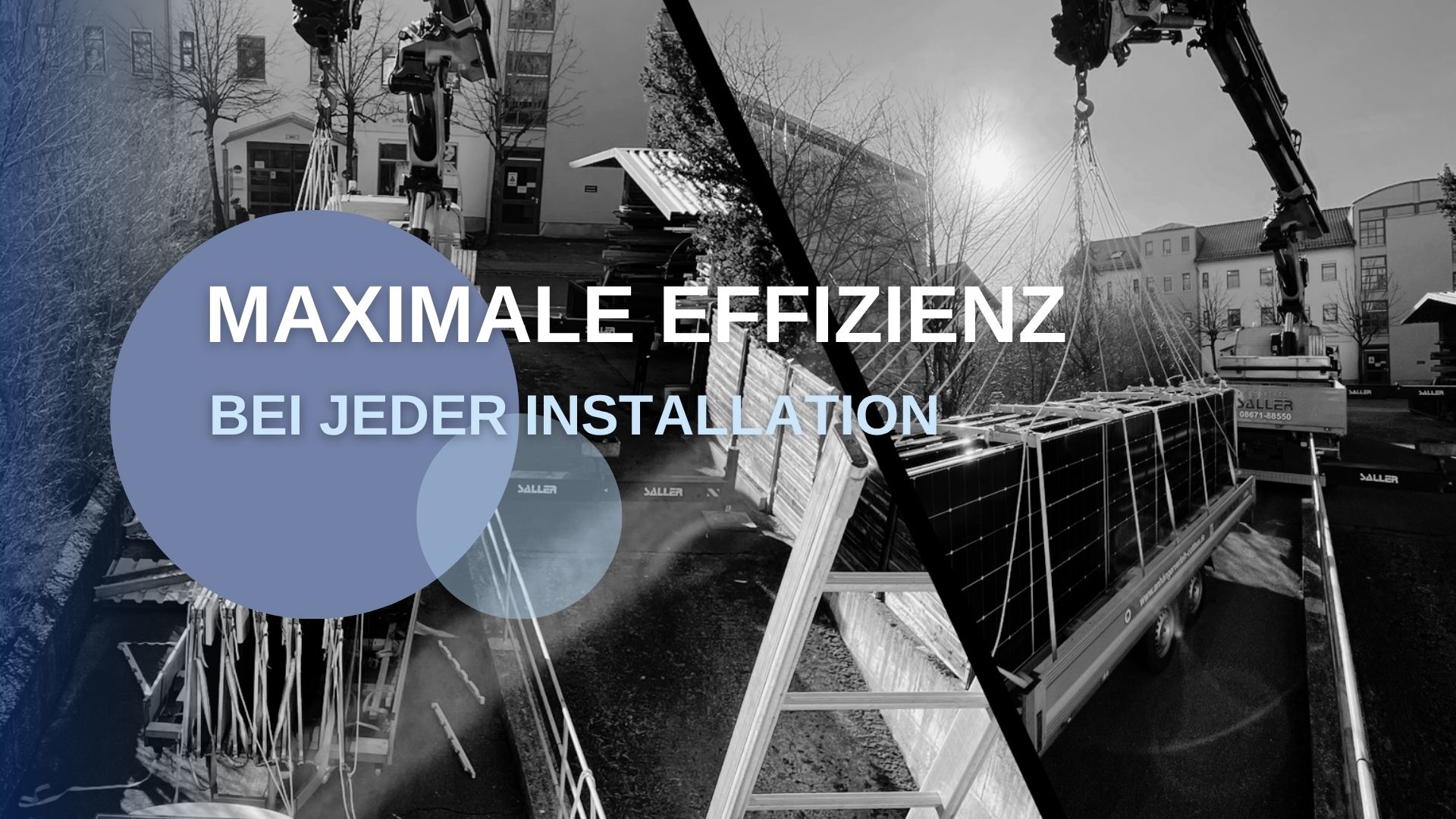 Installation Photovoltaik auf Halle